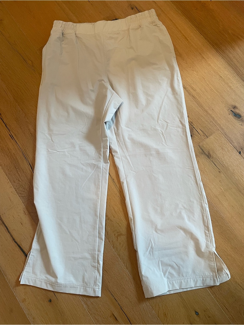 RBX Cream Elastic-Waist Casual Pants